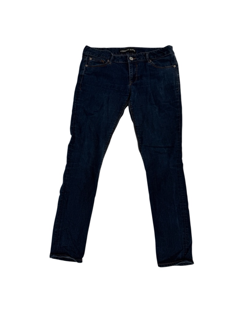 Express Blue Stella Low Rise Denim Jean Leggings Size 10 Women’s